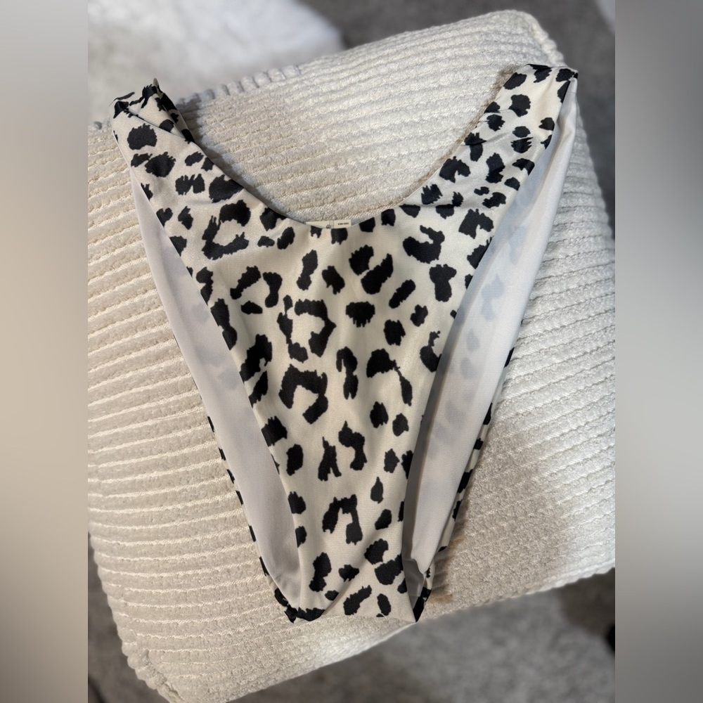 NWT Aerie Leopard Print High Cut Cheeky Bikini Bottoms. - Picture 1 of 4